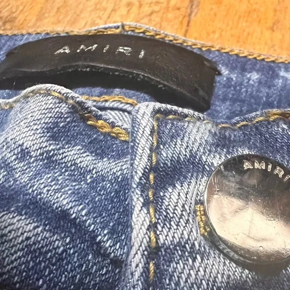 Amiri- Green Ripped Jeans